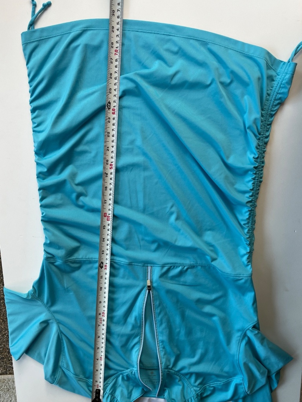 Athleta turquoise half-zip athletic long-sleeve top mock neck size L - Picture 8 of 11